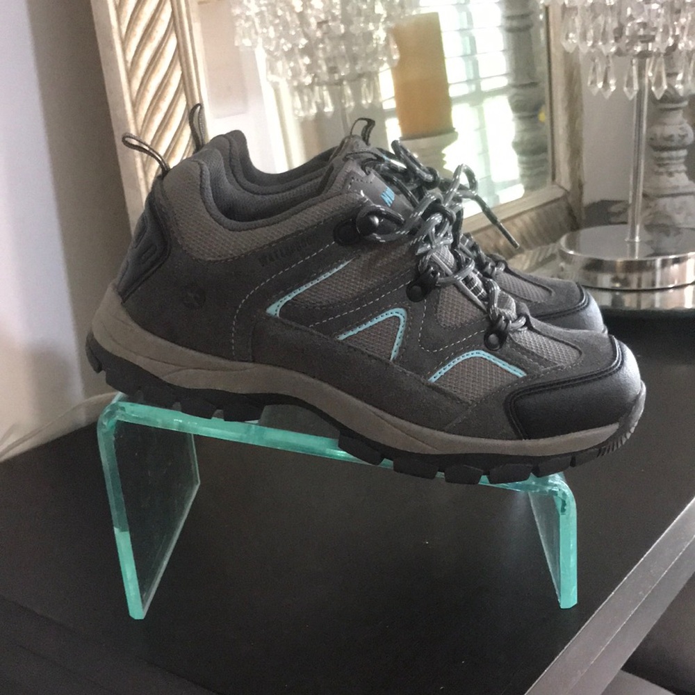Northside Women's New… Gray and Black Athletic Shoes with Teal Accents